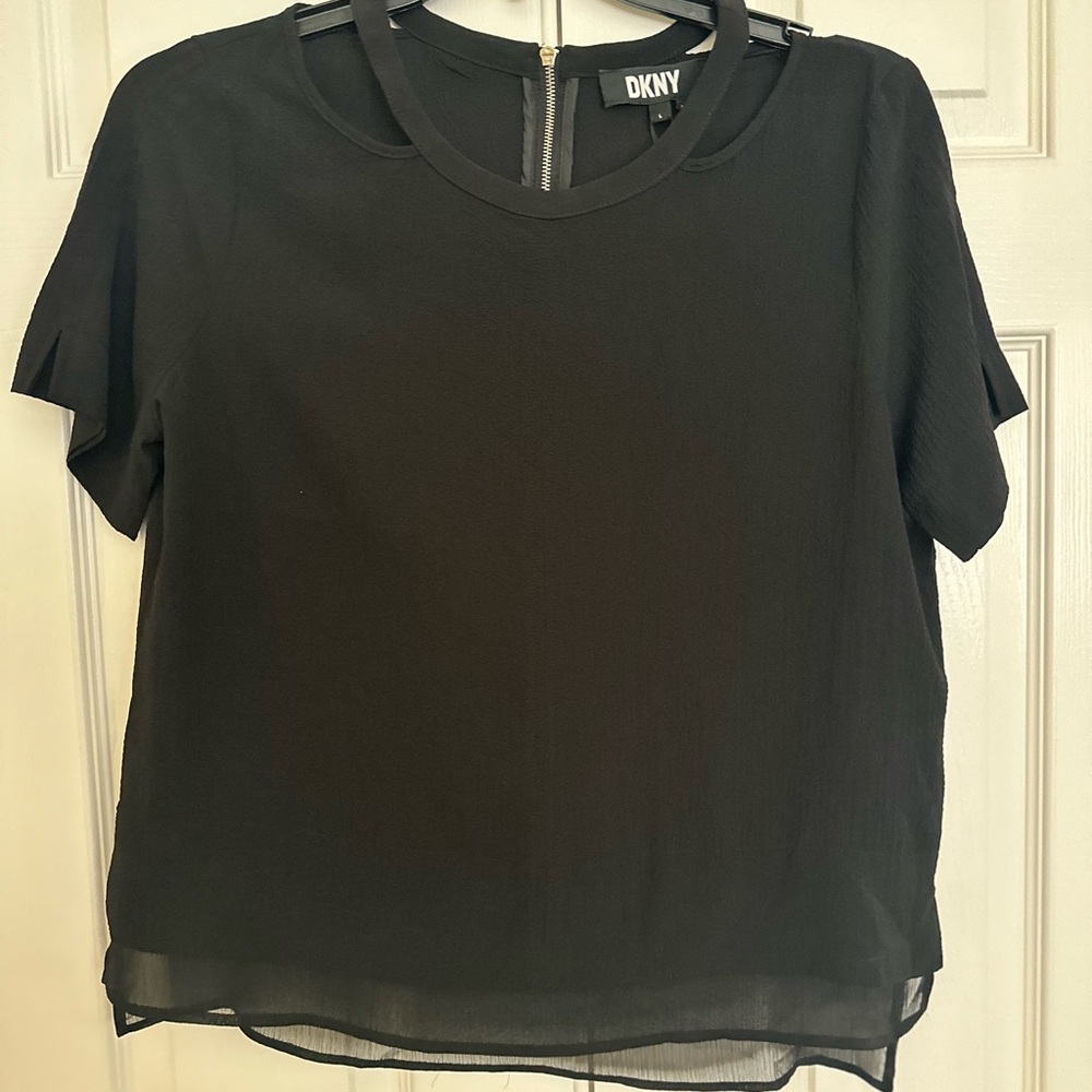 DKNY  Women's Size L Black blouse